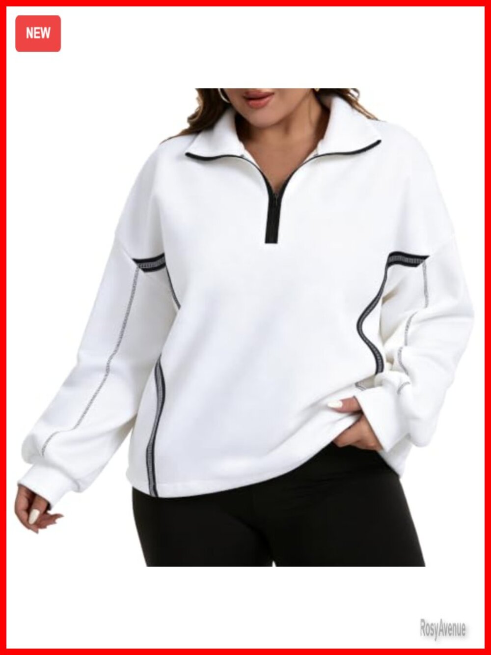 Womens Plus Size Quarter Zip Pullover Fleece Sherpa Jacket Oversized